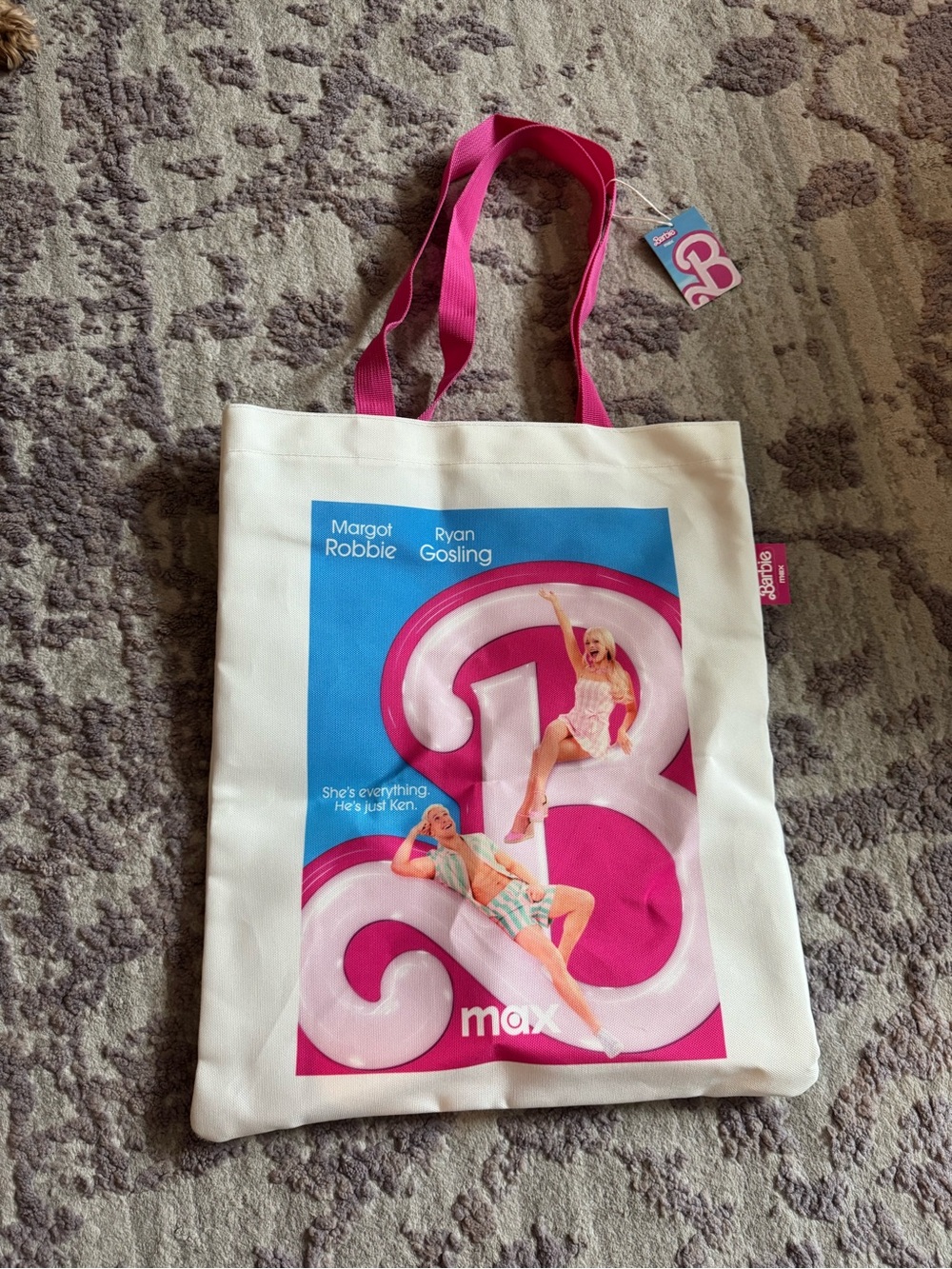 Barbie The Movie x Max 2023 Promo Tote Bag NWT Margot Robbie Ryan Gosling